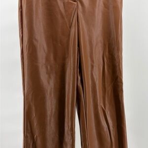 Rachel Zoe Tan Faux‎ Leather Trousers, Women's Size 8